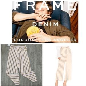 NWT Frame Denim Relaxed Pant in Copper Multi Stripe